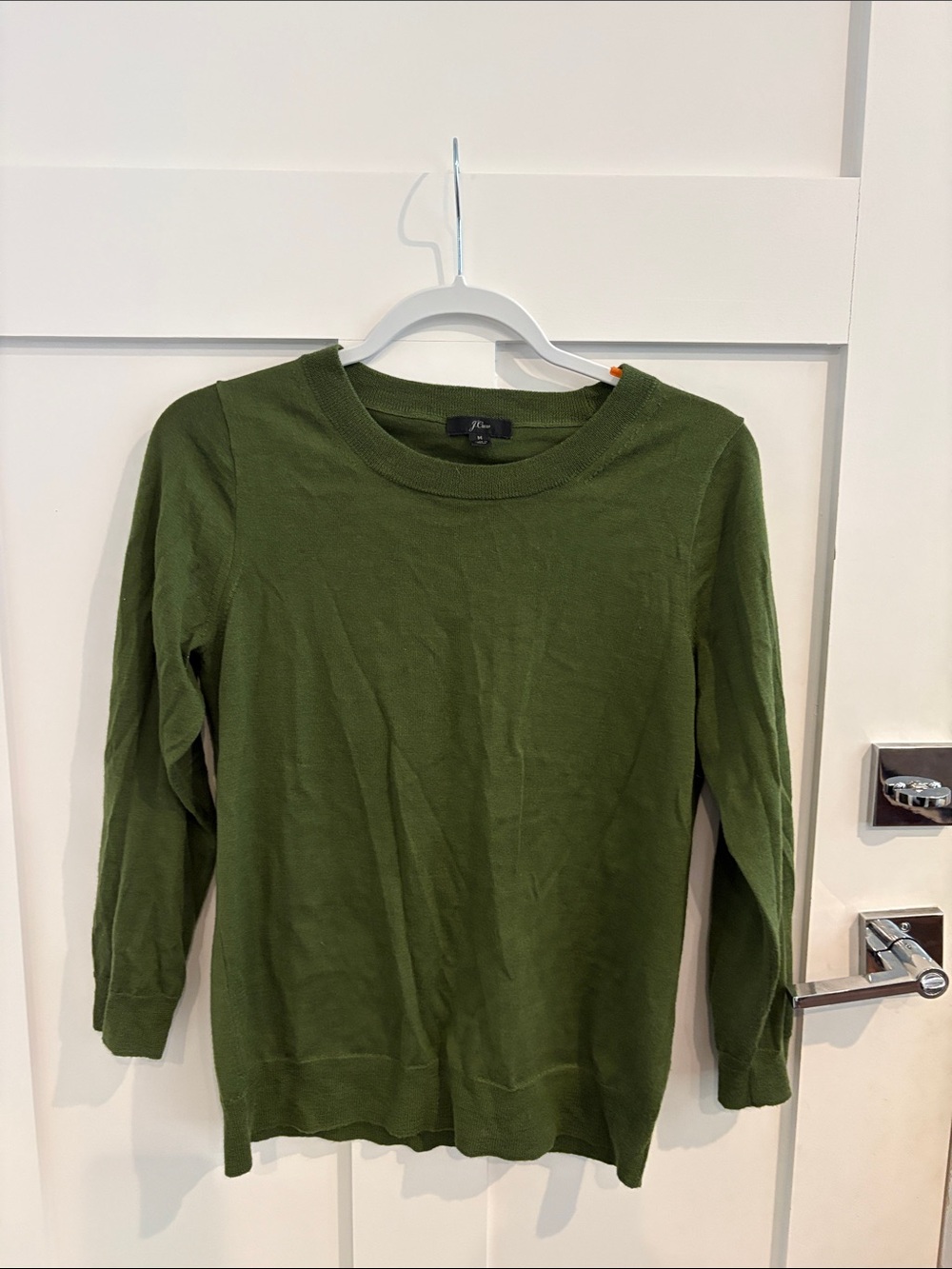 J. Crew Olive Green Crewneck Sweater